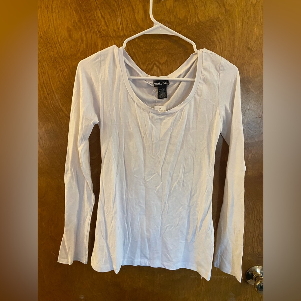 Wet Seal Fitted Long Sleeve Blouse